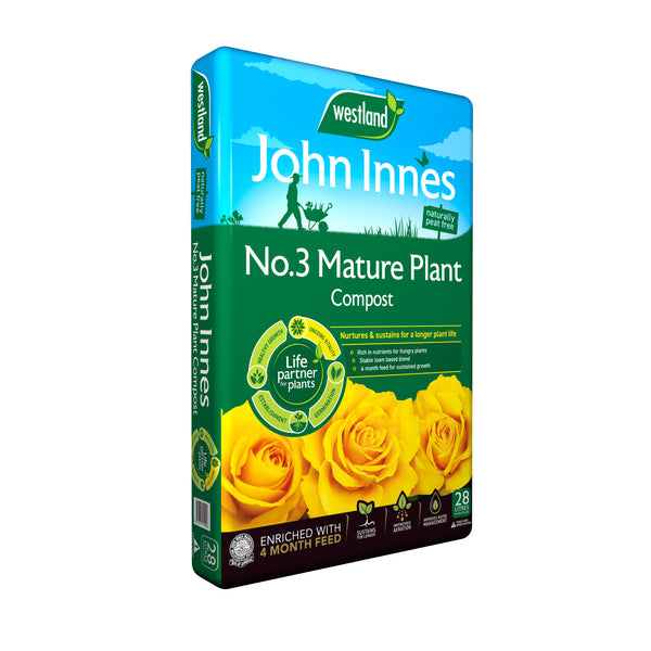 JOHN INNES PEAT FREE NO.3 MATURE PLANT COMPOST 28L